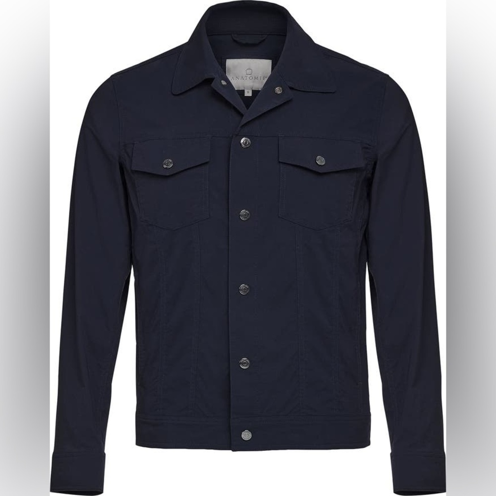 Anatomie Daniel Denim-Style Jacket Navy Blue XL Performance‎ Stretch Casual